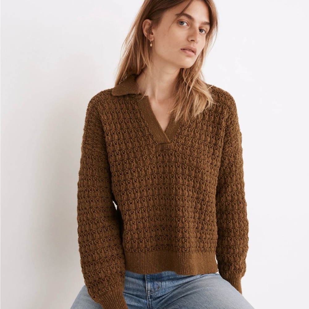 Madewell Brown Textured Women's Sweater
